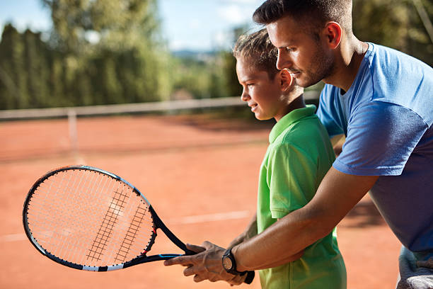 learning tennis